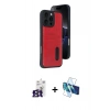 MARSİLYAN™- iPhone 16 Pro Max Kılıf Yörünge Işık Serisi - Siyah 3D Antistatik Seramik Nano Ekran Koruyucu + Bilvis Titan Kamera Lens - TMGI