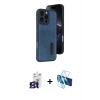 MARSİLYAN™- iPhone 16 Pro Max Kılıf Yörünge Işık Serisi - Siyah 3D Antistatik Seramik Nano Ekran Koruyucu + Bilvis Titan Kamera Lens - TMGI