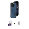 MARSİLYAN™- iPhone 16 Pro Max Kılıf Yörünge Işık Serisi - Siyah Bilvis 3D Cam Ekran Koruyucu + Bilvis Titan Kamera Lens - SH