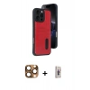 MARSİLYAN™- iPhone 16 Pro Max Kılıf Yörünge Işık Serisi - Siyah Bilvis 3D Cam Ekran Koruyucu + Pers Alüminyum Kamera Lens - CLTM
