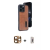 MARSİLYAN™- iPhone 16 Pro Max Kılıf Yörünge Işık Serisi - Siyah Bilvis 3D Cam Ekran Koruyucu + Pers Alüminyum Kamera Lens - CLTM