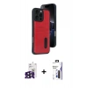 MARSİLYAN™- iPhone 16 Pro Max Kılıf Yörünge Işık Serisi - Siyah Bilvis 3X AR Hayalet Cam Ekran Koruyucu + Bilvis Titan Kamera Lens - SH