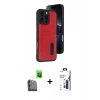 MARSİLYAN™- iPhone 16 Pro Max Kılıf Yörünge Işık Serisi - Siyah Bilvis 3X AR Hayalet Cam Ekran Koruyucu + Raze Metal Kamera Lens - SH