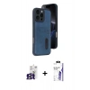 MARSİLYAN™- iPhone 16 Pro Max Kılıf Yörünge Işık Serisi - Siyah Bilvis 3X AR HD Cam Ekran Koruyucu + Bilvis Titan Kamera Lens - TMGI
