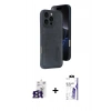 MARSİLYAN™- iPhone 16 Pro Max Kılıf Yörünge Işık Serisi - Siyah Bilvis 3X AR HD Cam Ekran Koruyucu + Bilvis Titan Kamera Lens - TMGI