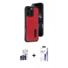 MARSİLYAN™- iPhone 16 Pro Max Kılıf Yörünge Işık Serisi - Siyah Bilvis 3X AR HD Cam Ekran Koruyucu + Bilvis Titan Kamera Lens - TMGI