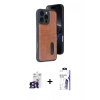 MARSİLYAN™- iPhone 16 Pro Max Kılıf Yörünge Işık Serisi - Siyah Bilvis 3X AR HD Cam Ekran Koruyucu + Bilvis Titan Kamera Lens - TMGI