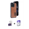 MARSİLYAN™- iPhone 16 Pro Max Kılıf Yörünge Işık Serisi - Siyah Bilvis 5in1 3D Magic Cam Ekran Koruyucu + Bilvis Titan Kamera Lens - SH