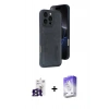 MARSİLYAN™- iPhone 16 Pro Max Kılıf Yörünge Işık Serisi - Siyah Bilvis 5in1 3D Magic Cam Ekran Koruyucu + Bilvis Titan Kamera Lens - TMGI