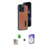 MARSİLYAN™- iPhone 16 Pro Max Kılıf Yörünge Işık Serisi - Siyah Bilvis 5in1 3D Magic Cam Ekran Koruyucu + Raze Metal Kamera Lens - NLGY