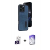 MARSİLYAN™- iPhone 16 Pro Max Kılıf Yörünge Işık Serisi - Siyah Bilvis 5in1 3D Magic Cam Ekran Koruyucu + Bilvis Titan Kamera Lens - TMGI