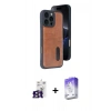 MARSİLYAN™- iPhone 16 Pro Max Kılıf Yörünge Işık Serisi - Siyah Bilvis 5in1 3D Magic Cam Ekran Koruyucu + Bilvis Titan Kamera Lens - TMGI