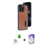 MARSİLYAN™- iPhone 16 Pro Max Kılıf Yörünge Işık Serisi - Siyah Bilvis 5in1 3D Magic Cam Ekran Koruyucu + Raze Metal Kamera Lens - BZ