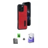 MARSİLYAN™- iPhone 16 Pro Max Kılıf Yörünge Işık Serisi - Siyah Bilvis 5in1 5D Magic Hayalet Cam Ekran Koruyucu + Siyah Raze Metal Kamera Lens