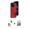 MARSİLYAN™- iPhone 16 Pro Max Kılıf Yörünge Işık Serisi - Siyah Bilvis 5in1 5D Magic Hayalet Cam Ekran Koruyucu + Raze Metal Kamera Lens - NLGY