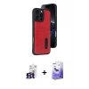 MARSİLYAN™- iPhone 16 Pro Max Kılıf Yörünge Işık Serisi - Siyah Bilvis 5in1 5D Magic Hayalet Cam Ekran Koruyucu + Titanyum Gri Bilvis Titan Kamera Lens