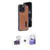 MARSİLYAN™- iPhone 16 Pro Max Kılıf Yörünge Işık Serisi - Siyah Bilvis 5in1 5D Magic Hayalet Cam Ekran Koruyucu + Bilvis Titan Kamera Lens - SH