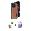 MARSİLYAN™- iPhone 16 Pro Max Kılıf Yörünge Işık Serisi - Siyah Bilvis 5in1 5D Magic Hayalet Cam Ekran Koruyucu + Raze Metal Kamera Lens - CLTM