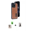 MARSİLYAN™- iPhone 16 Pro Max Kılıf Yörünge Işık Serisi - Siyah Bilvis Hayalet Cam Ekran Koruyucu + Raze Metal Kamera Lens - NLGY