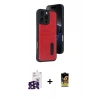 MARSİLYAN™- iPhone 16 Pro Max Kılıf Yörünge Işık Serisi - Siyah Buffer Cam Ekran Koruyucu + Bilvis Titan Kamera Lens - SH