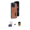 MARSİLYAN™- iPhone 16 Pro Max Kılıf Yörünge Işık Serisi - Siyah Buffer Cam Ekran Koruyucu + Bilvis Titan Kamera Lens - SH