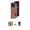 MARSİLYAN™- iPhone 16 Pro Max Kılıf Yörünge Işık Serisi - Siyah Buffer Cam Ekran Koruyucu + Pers Alüminyum Kamera Lens - CLTM