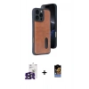 MARSİLYAN™- iPhone 16 Pro Max Kılıf Yörünge Işık Serisi - Siyah Buffer Hayalet Cam Ekran Koruyucu + Bilvis Titan Kamera Lens - SH