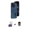 MARSİLYAN™- iPhone 16 Pro Max Kılıf Yörünge Işık Serisi - Siyah Buffer Hayalet Cam Ekran Koruyucu + Bilvis Titan Kamera Lens - SH