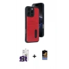 MARSİLYAN™- iPhone 16 Pro Max Kılıf Yörünge Işık Serisi - Siyah Buffer Hayalet Cam Ekran Koruyucu + Bilvis Titan Kamera Lens - SH