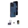 MARSİLYAN™- iPhone 16 Pro Max Kılıf Yörünge Işık Serisi - Siyah Buffer Hayalet Cam Ekran Koruyucu + Bilvis Titan Kamera Lens - GS