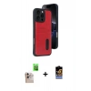 MARSİLYAN™- iPhone 16 Pro Max Kılıf Yörünge Işık Serisi - Siyah Buffer Hayalet Cam Ekran Koruyucu + Raze Metal Kamera Lens - NLGY