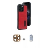MARSİLYAN™- iPhone 16 Pro Max Kılıf Yörünge Işık Serisi - Siyah Joko Magic 5D Cam + Pers Alüminyum Kamera Lens - CLTM