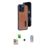 MARSİLYAN™- iPhone 16 Pro Max Kılıf Yörünge Işık Serisi - Siyah Joko Magic 5D Cam + Raze Metal Kamera Lens - NLGY