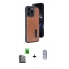 MARSİLYAN™- iPhone 16 Pro Max Kılıf Yörünge Işık Serisi - Siyah Joko Magic 5D Cam + Siyah Raze Metal Kamera Lens