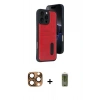 MARSİLYAN™- iPhone 16 Pro Max Kılıf Yörünge Işık Serisi - Siyah Joko Magic 5D Hayalet Cam + Çöl Titanyum Pers Alüminyum Kamera Lens