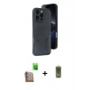 MARSİLYAN™- iPhone 16 Pro Max Kılıf Yörünge Işık Serisi - Siyah Joko Magic 5D Hayalet Cam + Raze Metal Kamera Lens - CLTM