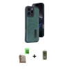 MARSİLYAN™- iPhone 16 Pro Max Kılıf Yörünge Işık Serisi - Siyah Joko Magic 5D Hayalet Cam + Raze Metal Kamera Lens - CLTM