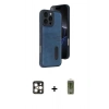 MARSİLYAN™- iPhone 16 Pro Max Kılıf Yörünge Işık Serisi - Siyah Joko Magic 5D Hayalet Cam + PVD Metal Kamera Lens - GD