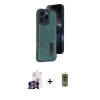 MARSİLYAN™- iPhone 16 Pro Max Kılıf Yörünge Işık Serisi - Siyah Joko Magic 5D Hayalet Cam + Bilvis Titan Kamera Lens - GS