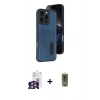 MARSİLYAN™- iPhone 16 Pro Max Kılıf Yörünge Işık Serisi - Siyah Joko Magic 5D Hayalet Cam + Bilvis Titan Kamera Lens - GS