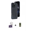 MARSİLYAN™- iPhone 16 Pro Max Kılıf Yörünge Işık Serisi - Siyah Joko Magic 5D Hayalet Cam + Bilvis Titan Kamera Lens - GS