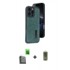 MARSİLYAN™- iPhone 16 Pro Max Kılıf Yörünge Işık Serisi - Siyah Joko Magic 5D Hayalet Cam + Raze Metal Kamera Lens - SH