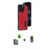 MARSİLYAN™- iPhone 16 Pro Max Kılıf Yörünge Işık Serisi - Siyah Joko Magic 5D Hayalet Cam + Raze Metal Kamera Lens - SH