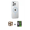 MARSİLYAN™- iPhone 16 Pro Max Kılıf Yörünge Koleksiyonu - Şeffaf 360 Full Body Arka Koruyucu + Pers Alüminyum Kamera Lens - CLTM