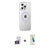 MARSİLYAN™- iPhone 16 Pro Max Kılıf Yörünge Koleksiyonu - Şeffaf Pasifik Cam Ekran Koruyucu + Bilvis Titan Kamera Lens - TMGI
