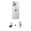 MARSİLYAN™- iPhone 16 Pro Max Kılıf Yörünge Koleksiyonu - Şeffaf Pasifik Cam Ekran Koruyucu + Bilvis Titan Kamera Lens - TMGI
