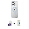 MARSİLYAN™- iPhone 16 Pro Max Kılıf Yörünge Koleksiyonu - Şeffaf Pasifik Cam Ekran Koruyucu + Bilvis Titan Kamera Lens - SH