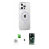 MARSİLYAN™- iPhone 16 Pro Max Kılıf Yörünge Koleksiyonu - Siyah 360 Mat Full Body Arka Koruyucu + Raze Metal Kamera Lens - BZ