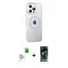 MARSİLYAN™- iPhone 16 Pro Max Kılıf Yörünge Koleksiyonu - Siyah 360 Mat Full Body Arka Koruyucu + Raze Metal Kamera Lens - BZ