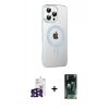 MARSİLYAN™- iPhone 16 Pro Max Kılıf Yörünge Koleksiyonu - Siyah 360 Mat Full Body Arka Koruyucu + Bilvis Titan Kamera Lens - SH